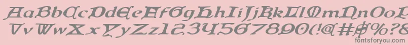 Queencountryei Font – Gray Fonts on Pink Background