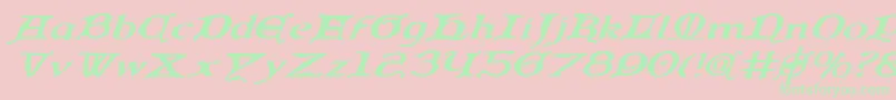 Queencountryei Font – Green Fonts on Pink Background