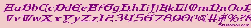 Queencountryei Font – Purple Fonts on Pink Background