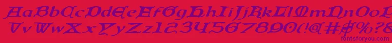 Queencountryei Font – Purple Fonts on Red Background