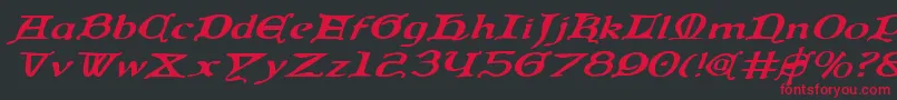 Queencountryei Font – Red Fonts on Black Background