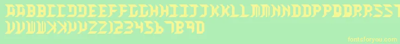 HighOrbit Font – Yellow Fonts on Green Background