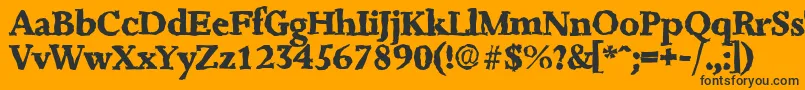 JessicarandomXboldRegular-Schriftart – Schwarze Schriften auf orangefarbenem Hintergrund
