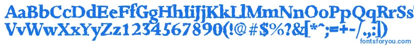 フォントJessicarandomXboldRegular – 白い背景に青い文字