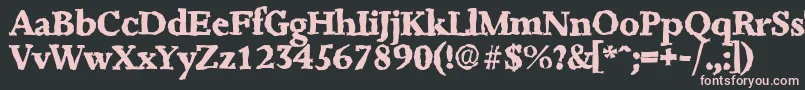 JessicarandomXboldRegular Font – Pink Fonts on Black Background