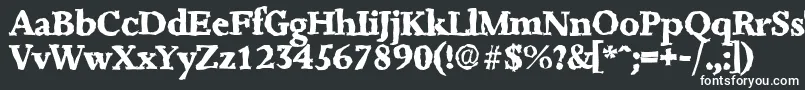 Шрифт JessicarandomXboldRegular – белые шрифты на чёрном фоне