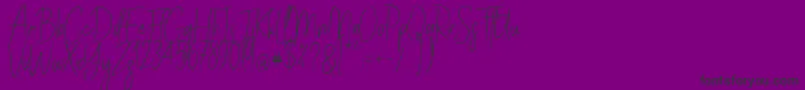 Шрифт StayClassySldt – чёрные шрифты на фиолетовом фоне