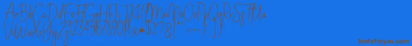StayClassySldt Font – Brown Fonts on Blue Background