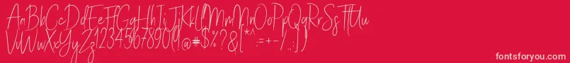 StayClassySldt-Schriftart – Rosa Schriften auf rotem Hintergrund
