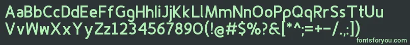 Finenessproblack-fontti – vihreät fontit mustalla taustalla