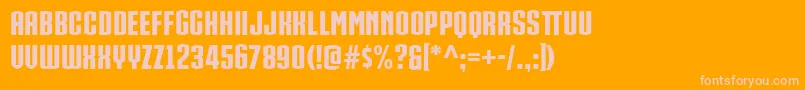 IronManOfWar002Ncv Font – Pink Fonts on Orange Background