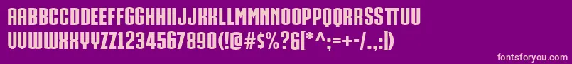 IronManOfWar002Ncv Font – Pink Fonts on Purple Background