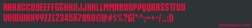 IronManOfWar002Ncv Font – Red Fonts on Black Background