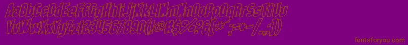 SfObliquitiesOutlineBold Font – Brown Fonts on Purple Background