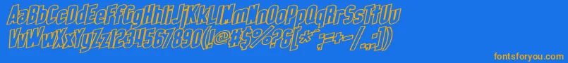 fuente SfObliquitiesOutlineBold – Fuentes Naranjas Sobre Fondo Azul