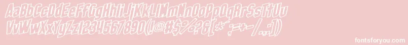 SfObliquitiesOutlineBold Font – White Fonts on Pink Background