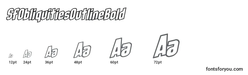 SfObliquitiesOutlineBold Font Sizes
