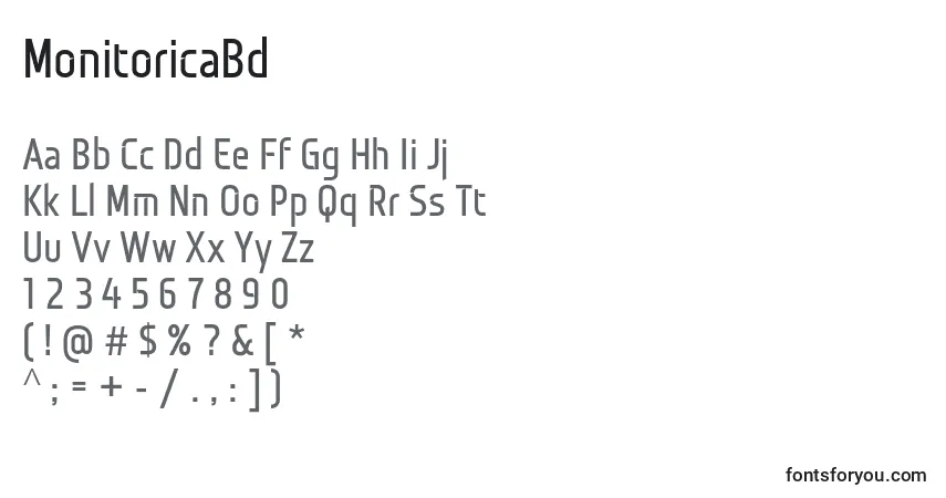 Шрифт MonitoricaBd – алфавит, цифры, специальные символы