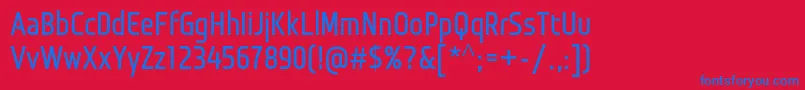 MonitoricaBd Font – Blue Fonts on Red Background