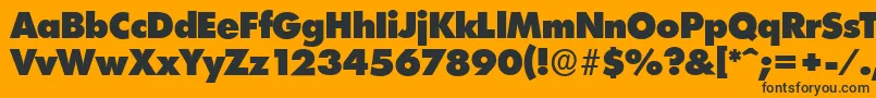 LimerickserialHeavyRegular Font – Black Fonts on Orange Background