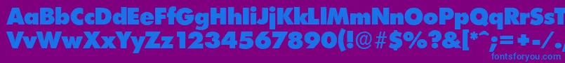 LimerickserialHeavyRegular Font – Blue Fonts on Purple Background