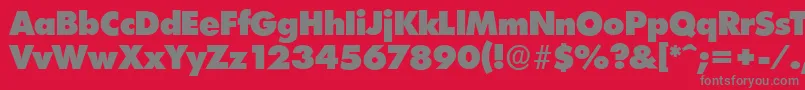 LimerickserialHeavyRegular Font – Gray Fonts on Red Background