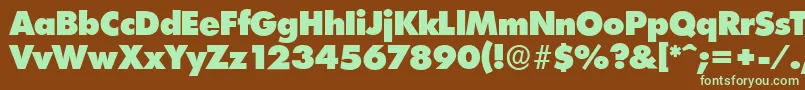 LimerickserialHeavyRegular Font – Green Fonts on Brown Background