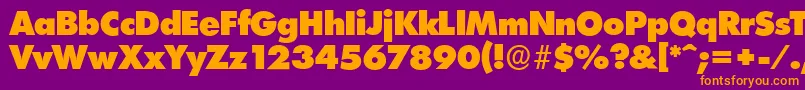 LimerickserialHeavyRegular Font – Orange Fonts on Purple Background