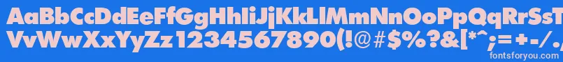 LimerickserialHeavyRegular Font – Pink Fonts on Blue Background