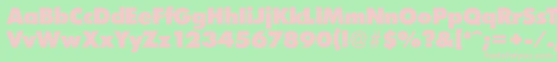 LimerickserialHeavyRegular Font – Pink Fonts on Green Background