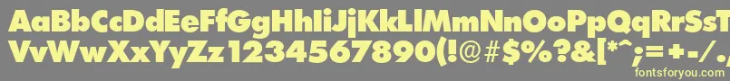 LimerickserialHeavyRegular Font – Yellow Fonts on Gray Background