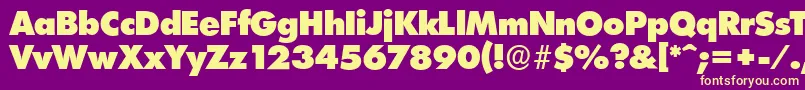 LimerickserialHeavyRegular Font – Yellow Fonts on Purple Background