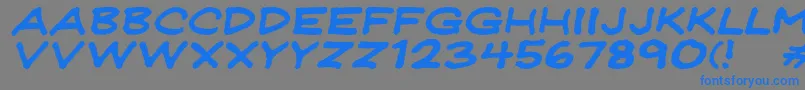 Jeffpwdi Font – Blue Fonts on Gray Background