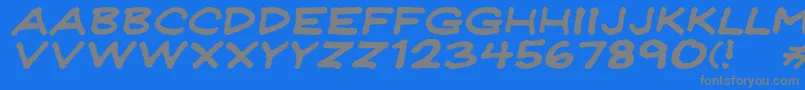 Jeffpwdi Font – Gray Fonts on Blue Background