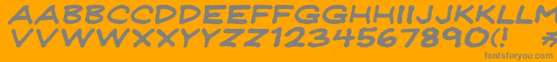 Jeffpwdi Font – Gray Fonts on Orange Background