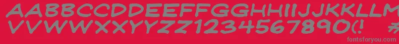 Jeffpwdi Font – Gray Fonts on Red Background