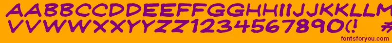 Jeffpwdi Font – Purple Fonts on Orange Background