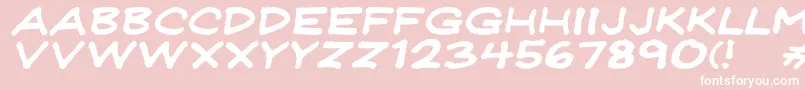 Jeffpwdi Font – White Fonts on Pink Background