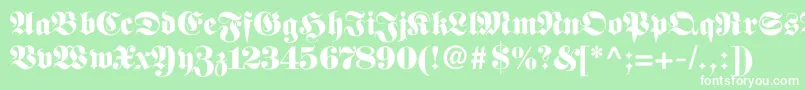 Varedero Font – White Fonts on Green Background