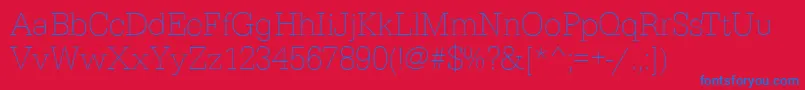 EgyptiennestdXlightRegular Font – Blue Fonts on Red Background