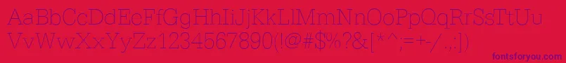 EgyptiennestdXlightRegular Font – Purple Fonts on Red Background