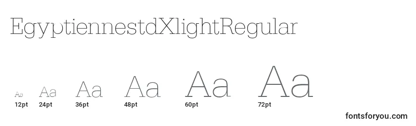 Размеры шрифта EgyptiennestdXlightRegular