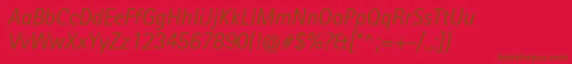 RotisIiSansProItalic Font – Brown Fonts on Red Background