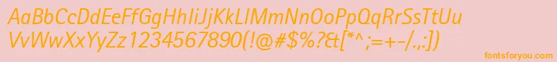 RotisIiSansProItalic Font – Orange Fonts on Pink Background