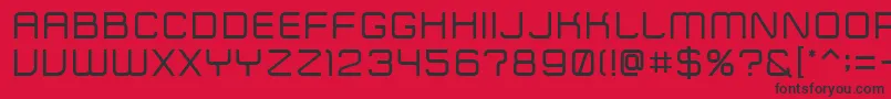 Fonte ZipTypeface – fontes pretas em um fundo vermelho