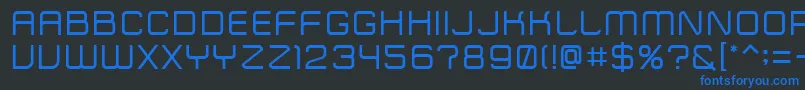 ZipTypeface Font – Blue Fonts on Black Background