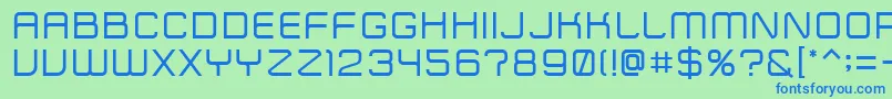 ZipTypeface Font – Blue Fonts on Green Background