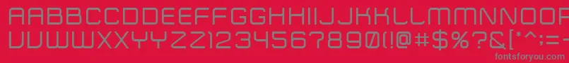 ZipTypeface-fontti – harmaat kirjasimet punaisella taustalla