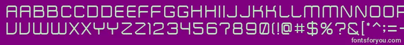 ZipTypeface Font – Green Fonts on Purple Background