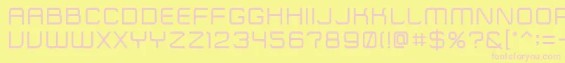 ZipTypeface Font – Pink Fonts on Yellow Background